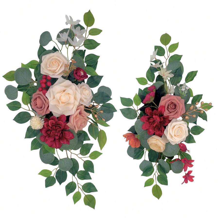 2入組23.62英寸婚禮歡迎花,裝飾花,人造花,婚禮接待及背景裝飾