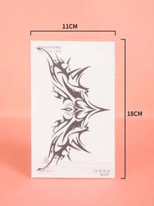 心形魅魔紋身貼紙,防水防反光,在胸部和下腹處帶有女性色彩