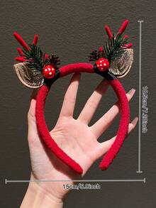 1 件裝女式可愛有趣鹿角聖誕髮帶