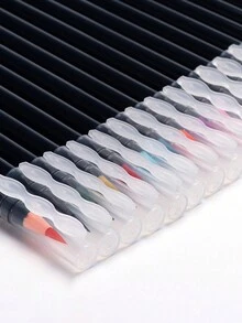 Set De 6 Piezas De Pincel De Acuarela Al Azar Para Dibujar, Pintar Y Caligrafía - Multicolor - Ver 4