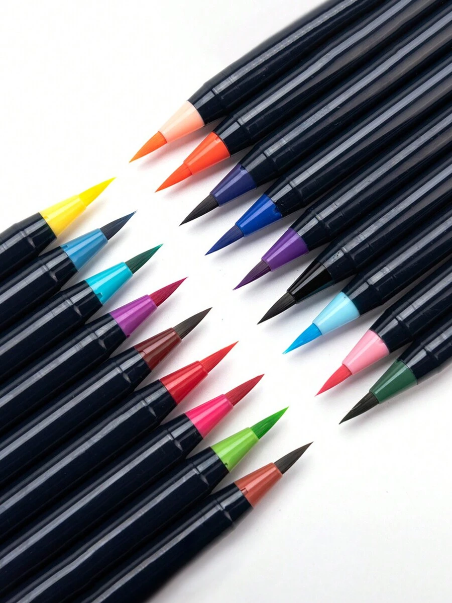 Set De 6 Piezas De Pincel De Acuarela Al Azar Para Dibujar, Pintar Y Caligrafía - Multicolor - Ver 1