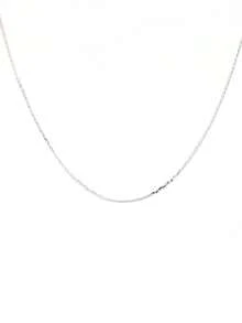 1 件銅鍍銀鎖骨銀鍊,女士時尚首飾項鍊 - 銀色 - 查看 5