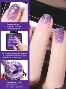 MISS CHEERING 6 Piece Nail Lacquer Set - Premium Manicure Tools, Vibrant Nail Polishes, Professional Gel Manicure, Home Gel Manicure Set, Complete Manicure Set, Includes Phototherapy Gel, Nail Polish Long Lasting Nail Glue - trái cam - Xem 5