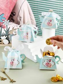 6pcs/set New Creative Hot Stamping European Style Royal Teapot Candy Box - Multicolor - View 2