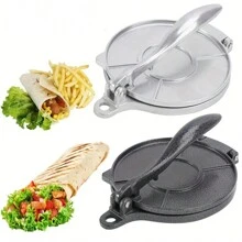 1 Pieza Máquina De Tortilla De Maíz, Fabricante De Tortilla De Mano Multifuncional, Herramienta De Panqueque Hecha En Casa Para La Cocina - Negro - Ver 1