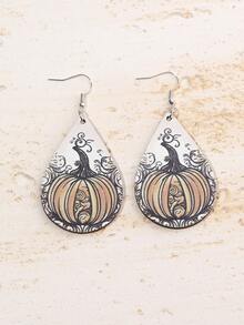 1 đôi Của phụ nữ Sành điệu Giải trí Họa tiết Bí ngô Bằng gỗ Hoa tai , Lễ tạ ơn Qủa tặng Đối với Gia đình Và Bạn - Nhiều màu - Xem 3