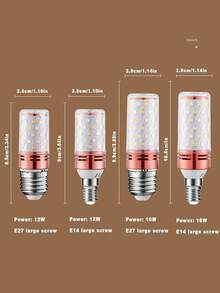 E14 / E27插座led玉米燈泡用於家庭,3種顏色&高亮度&恆定電流蠟燭燈,節能環保 - 無色 - 查看 4