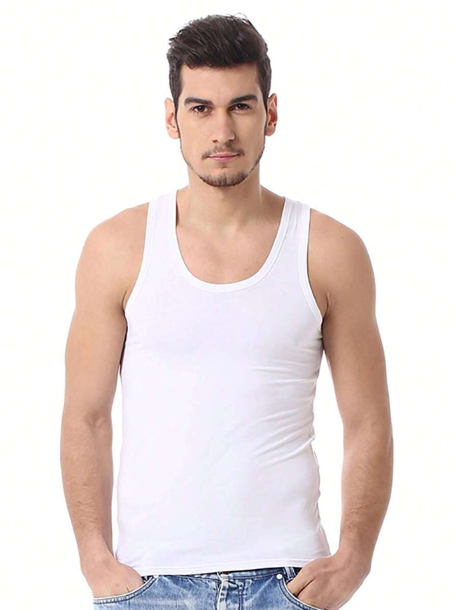 Camiseta Sem Manga De Compressão De Tanque Masculino Para Fitness E Esportes