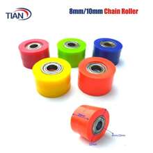 1pc Off-road Motorcycle Modified 8mm/10mm Chain Tensioner Roller With Durable & Mute Guide Wheel - Black and White - View 2