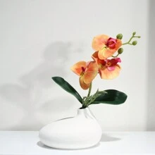 1pc mô phỏng in 3D lan hồ điệp, màu cam, 3 đầu hoa với 2 lá, cây mô phỏng, trang trí văn phòng ký túc xá trường học, trang trí mùa tựu trường, hoạt động tiệc ngoài trời, trang trí tiệc sinh nhật ngày lễ, trang trí lễ hội thu hoạch Halloween Giáng sinh, sinh hoạt tại nhà hàng khách sạn phòng ngủ tiệc cưới nhà bếp trang trí sân vườn trang trí xuân hè - trái cam - Xem 2