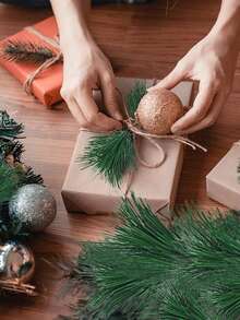 20PCS/30PCS 10CM/3.9 inch Mini DIY Artificial Pine Needle - Green - View 6