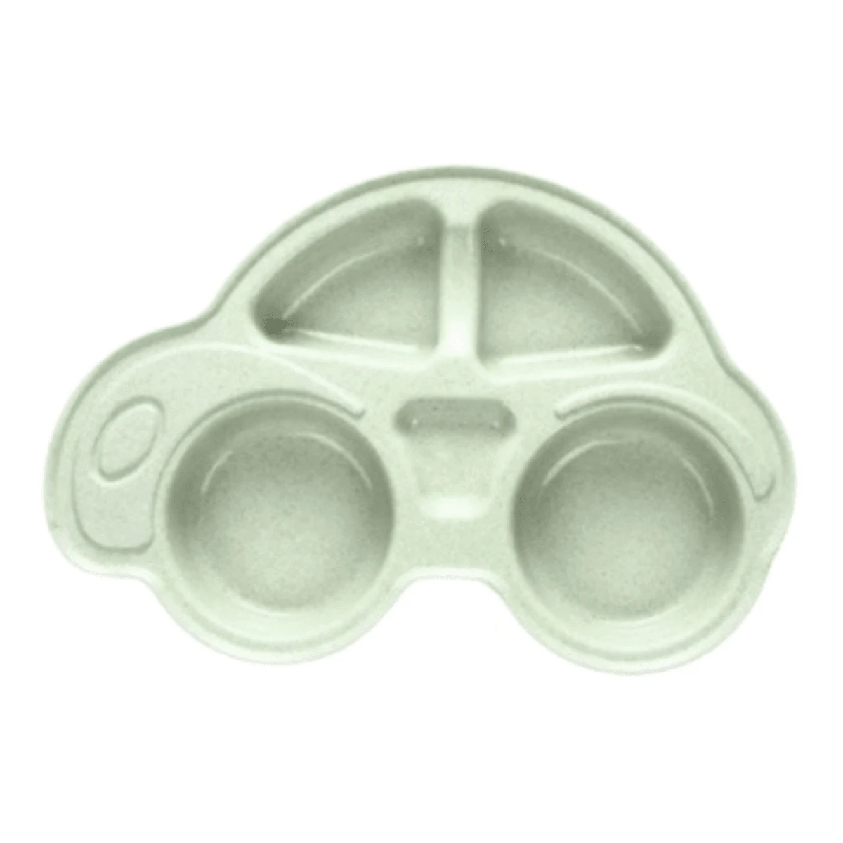 PLATO DE BEBE CON FORMA DE CARRO - Verde - Ver 1