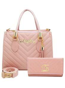 Women Bag Sets - Màu hồng gỉ - Xem 2