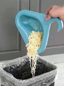 1pc Plastic Kitchen Colander - Blue - View 4