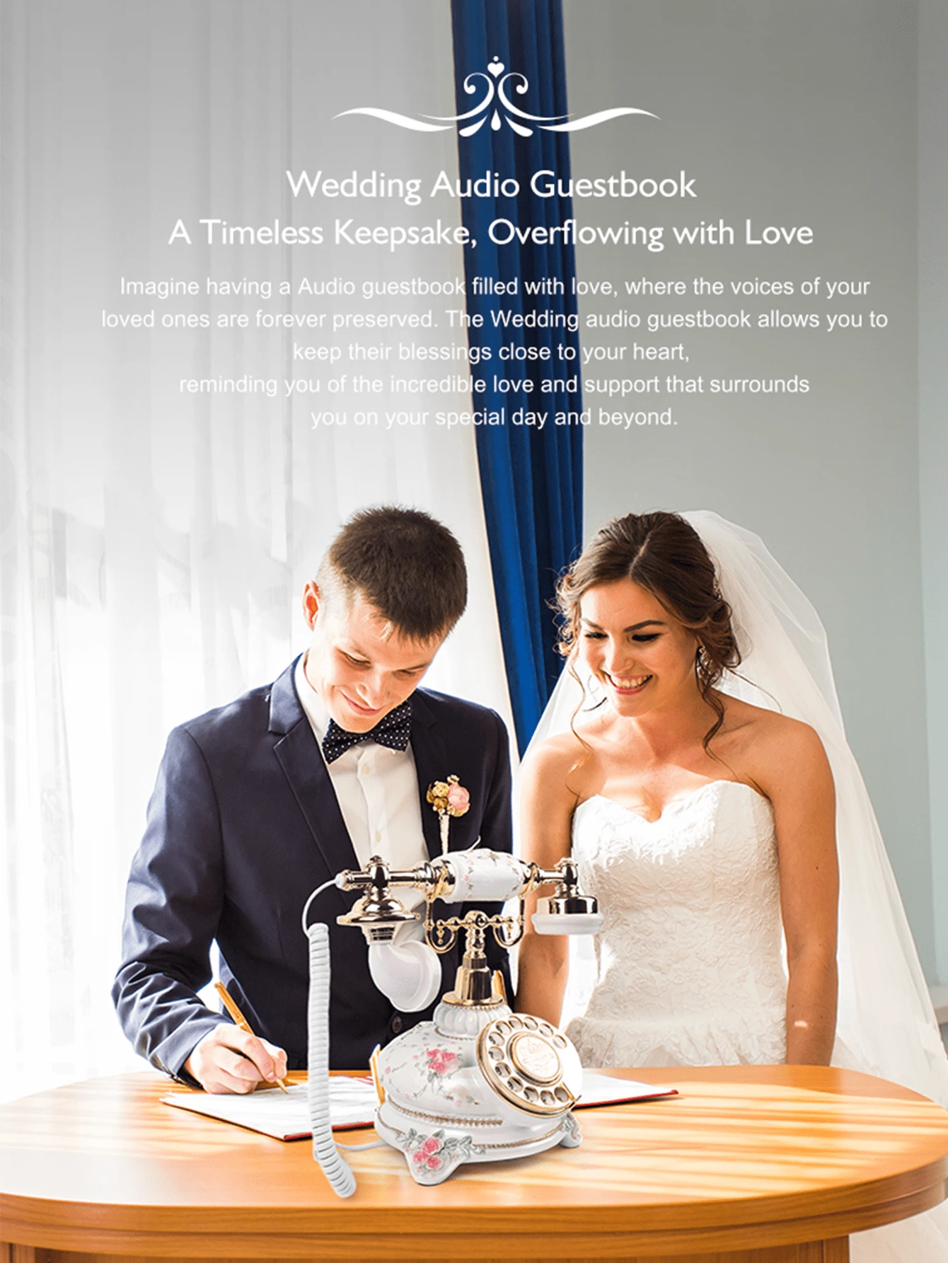 1pc Audio Guestbook Telephone Wedding Audio Guest book Telephone