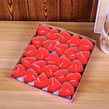 50pcs Red Heart-shaped Romantic Candle Set - Red - View 2