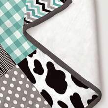 Manta de franela con estampado de vaca linda, manta suave y cálida para dormitar en el sofá, la cama de la oficina o durante camping y viajes - Multicolor - Ver 5