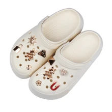 10入組朋克風格金色兔子形狀涼鞋裝飾鞋扣,時尚飾品適用於涼鞋 - 金色 - 查看 4