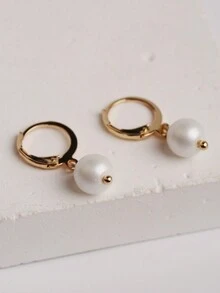 2 đôi Đúng mốt Cổ điển Trân châu Thả hoa tai Thích hợp Đối với Của phụ nữ Mặc hàng ngày - bông tai ngọc trai - Xem 4