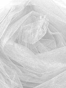 2件/套 10米 白色透明背景布，现代雪花纱户外派对装饰椅面装饰婚礼生日派对横幅 - 白色 - 查看 5