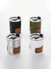 戶外防燙露營杯,304不鏽鋼,攜帶方便的耐熱咖啡杯,特別設計用於露營、旅行、飲用、茶杯和輕量化日常使用 - 軍綠色 - 查看 2