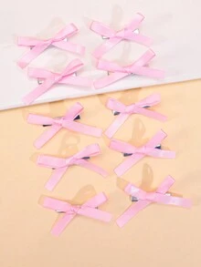 10pcs/set Pink Butterfly Shape Hair Clips For Kids - Pink - View 5