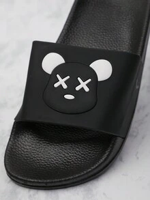 Chanclas Piscina Sandalias Antideslizantes para Hombre y Mujer Zapatillas de Baño de Verano Sandalias de Playa - Negro - Ver 2