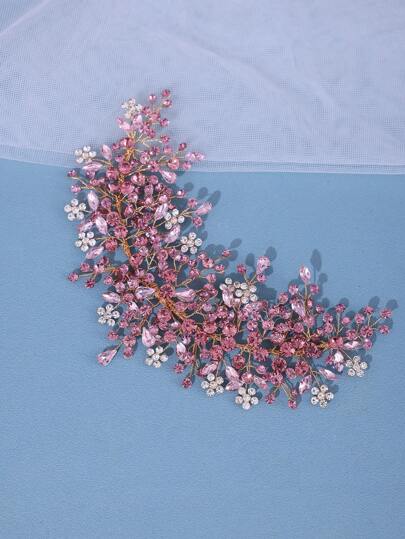 1pc Women's Elegant Rhinestone Headband Handmade Luxurious Hair Accessory For Party, Wedding, Bridal, Princess, Birthday Gift Royal Tiaras Valentine's Day