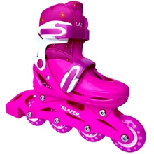 Patinetas en línea ajustables para niños con luz en las ruedas, juguetes acuáticos adecuados para juegos y fiestas en la piscina - Rosa Fucsia - Ver 2