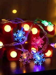 1.5/3/6 米 LED 雪花灯串，冬季浪漫圣诞窗帘灯，婚礼派对家居花园卧室户外室内装饰童话灯