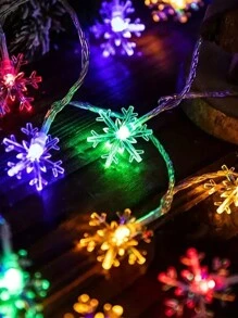 1.5/3/6 米 LED 雪花灯串，冬季浪漫圣诞窗帘灯，婚礼派对家居花园卧室户外室内装饰童话灯