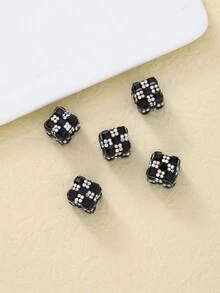 5pcs/set 3d Cube Rhinestone Dreamy Square Diy Craft Accessories - Multicolor - View 8