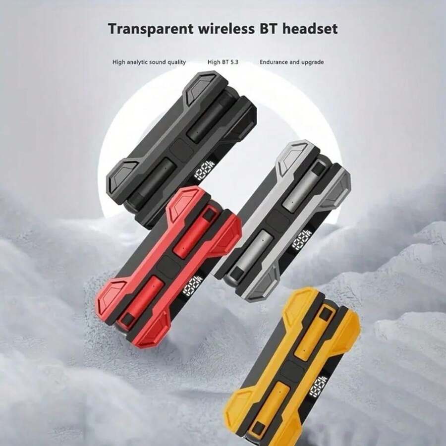 New In-Ear Wireless Headphones, Cool Appearance, Durable Sound Quality And Diversity Of Light Colors - 黑色 - 查看 1