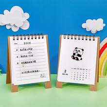 Calendario De Escritorio De Dibujos Animados De Una Pequeña Niña Linda Del 2024 - Rosa - Ver 4