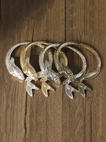 1 件歐美時尚錦鯉項鍊,復古金屬鏈飾品,金/銀 - 錦鯉項圈 - 查看 1