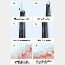 可充电电动牙刷口腔冲洗器，便携式可充电，适合家庭旅行，适合男士和女士日常牙齿护理，是送礼佳品，父亲节礼物