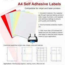 10張 A4 大小的網路線標籤貼紙,防水網路電腦 Utp 線綁定標籤,整理管理工具,網路線條編號打印貼紙 - 白色 - 查看 3