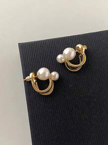 hoa tai giả ngọc trai - Vàng - Xem 4