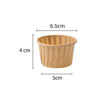 50 件捲邊鬆餅紙杯蛋糕內襯,防油甜點紙托盤適用於雪紡蛋糕、鬆餅和紙杯蛋糕(黃色)