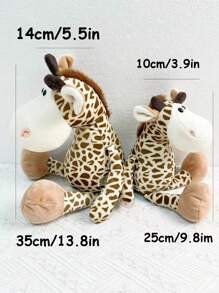 1 件可爱毛绒长颈鹿玩偶，35 厘米丛林动物玩偶中号装饰品，填充动物，长颈鹿，长颈鹿之夜，可可甜瓜，长颈鹿>毛绒