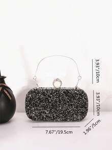 女士鑲鑽亞克力手拿包,配可拆式金屬鏈帶,既適用於晚宴派對、婚禮,也是送禮的完美選擇