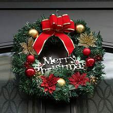 Giáng sinh Đồ trang trí Mây Vòng hoa Màu xanh lá Nhân tạo Cây nho , Đỏ  Tím Màu hồng Có màu sắc Mây , 5.5m - màu xanh lá - Xem 2