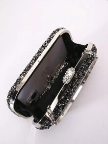 女士鑲鑽亞克力手拿包,配可拆式金屬鏈帶,既適用於晚宴派對、婚禮,也是送禮的完美選擇