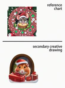 1 件 3D 效果鼠标贴纸，适用于家居装饰，可爱动物墙贴，适用于儿童卧室、婴儿房，防水、自粘、无残留 - 彩色 - 查看 9