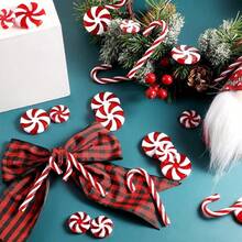 18 件圣诞节拐杖糖套装用于圣诞树装饰，拐杖糖吊坠用于场景布置最佳礼物 - 彩色 - 查看 5