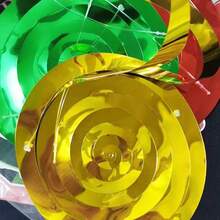 6pcs Christmas Party Cartoon Character Pvc Spiral Hanging Decoration Including Reindeer And Colorful Ribbon - Multicolor - View 8