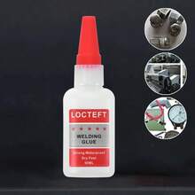 Multi-purpose Waterproof Quick-drying Welding Adhesive Strong Glue For Wood, Plastic, Glass & Metal, Oil Based - White - View 3