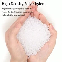 75pcs Drawstring Compostable Trash Bags, 4 Gallon Garbage Bags For Home Kitchen And Bathroom, And Unscented, White - White bag & blue drawstring - View 8