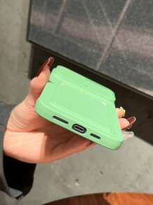 Funda para teléfono con Apple que tiene una ranura para tarjeta que se desliza para abrir - Verde - Ver 2