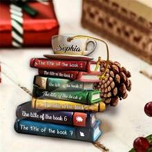 Christmas Tree & Book Design Hanging Decoration - Multicolor - View 2